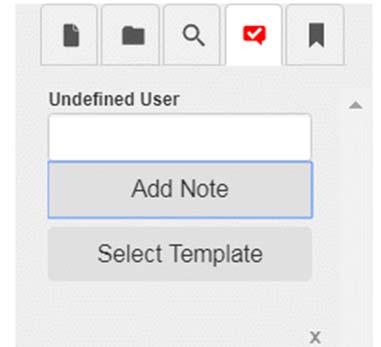 Document Notes Indicator A red checkmark