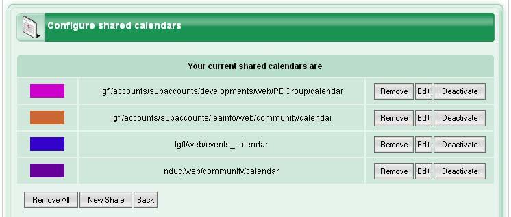 Note that if you cannot view a calendar, you will not be able to share its