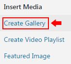 Select all the images you'd like to add to your image gallery and click the Create A New Gallery button and then click the Insert gallery button. 4.