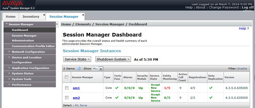 5.2. Configure CDR user account for Session Manager Step Description 1.