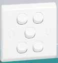 Belanko TM switches and push-buttons, small rocker 6 17 100 6 17 108 6 171 11 Colour: White T084 Material: Thermoplastic with glossy