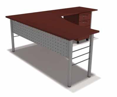METAL BASE Our metal base series combines perforated metal modesty panels with laminate tops