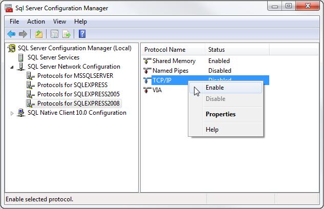 Installing SQL Server 2008 R2 Express Edition SP1 Configuration This section is especially important if you will have more than one computer accessing the Millennium database.
