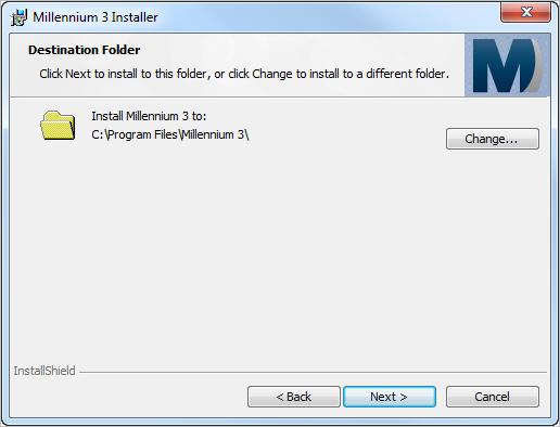 Chapter 4 Figure 32: Destination Folder page 7. Select your destination folder (or keep the default setting shown above) and click the Next button.