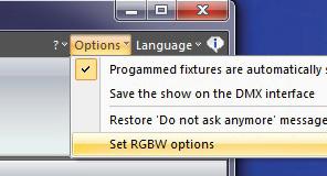 4.2.2.4. RGBW Options V Playing Your Scenes In Live Mode Lumenstudio automatically calculates the RGB or RGBW values required to produce a specific color.
