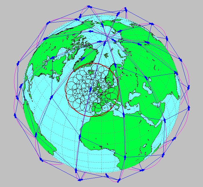 Disaster Recovery Ready Constellation of 66 Low Earth Orbit (LEO)