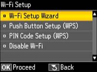 Selecting Wireless Network Settings From the Control Panel You can select or change wireless network settings using your product control panel.