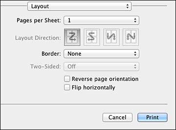 1. Select the size of the paper you loaded as the Paper Size setting. If you are printing a borderless photo, select a paper size with a Borderless option.
