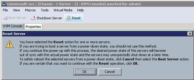 On the next screen, select Power Cycle to reboot and