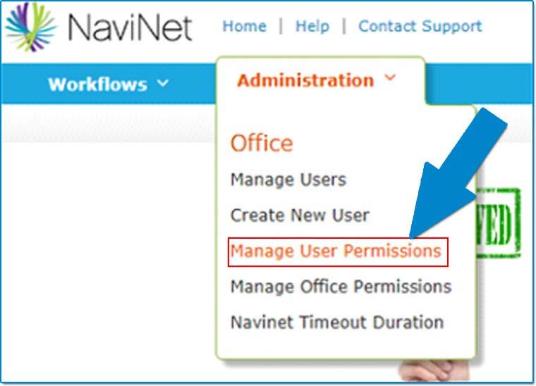 Enabling Document Exchange Before a user can access Document Exchange, his or her designated NaviNet