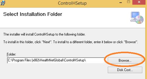 Select location where file is to be installed.