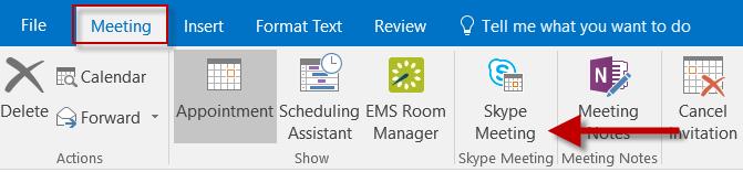 CHAPTER 9: Use Skype for Business in EMS for Outlook 3. Click the EMS Room Manager icon. Create a Reservation in EMS for Microsoft Outlook. 4.