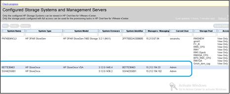 To view the HP StoreOnce, log in to RMC GUI Dashboard, click HP StoreOnce Recovery Manager Central Backup Systems.