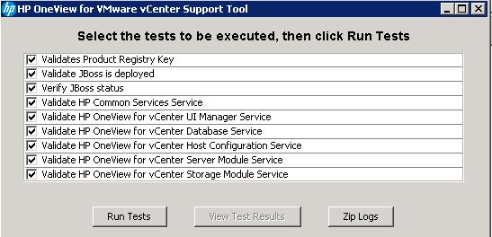 1. Launch the Support Tool. To launch the Support Tool for Windows 2008: Click Start All Programs HP OneView for VMware vcenter, and then click Support Tool.