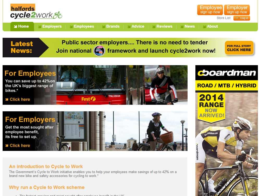 information they need about cycling to work Once they have the information they need, the employee needs to click the sign up bottom at top right