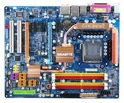 The main circuit board, the motherboard provides the base to which a number of other hardware devices are connected.