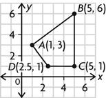If the slopes of opposite sides are equal, then the quadrilateral is a parallelogram; e.g., E(, ), F(4, 5), G(8, 5), H(5, ).