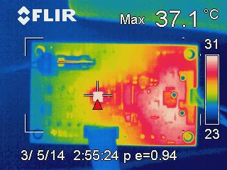 5.5 Temperature profile with load (top view) infrared camera Figure 24
