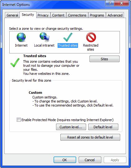 Installing and Using the Five9 Agent Desktop Toolkit Optional Browser Configuration 2 In the Internet Options, select the