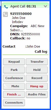 Processing Calls Dialing Calls Call duration. Called number (DNIS). Campaign associated with the call. Whether the call is a callback.