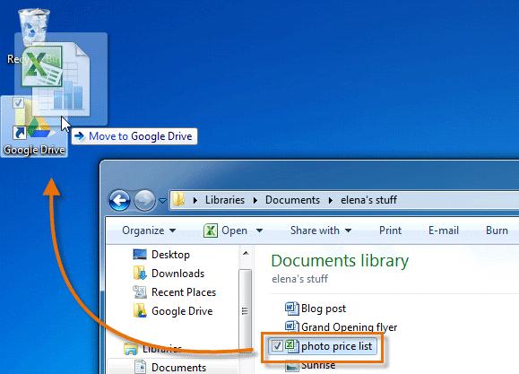 Any file moved to your Google Drive will no longer be stored on your computer's hard drive.