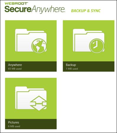 User Guide for Backup & Sync A tile represents each folder in your account: Anywhere folder.
