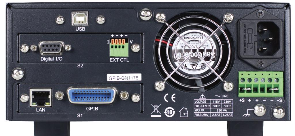 later. Interface card options include: LAN and GPIB, Digital I/O and Analog Control, RS485, or RS232.
