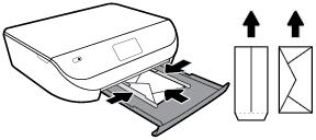 5. Pull out the tray extender manually. To load envelopes 6. Change or retain the paper settings on the printer display. 1. Open the paper tray door. 2.