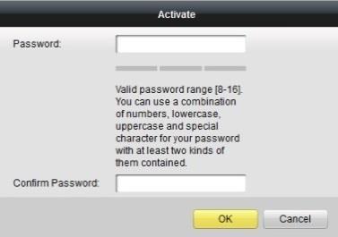 Figure 5-3 Activation Interface (Batch Configuration Tool) 3. Create a password, and confirm the password.