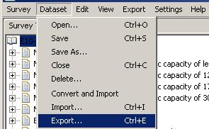 Please do not try to copy into the grey columns. 4.3. Export of datasets After the price collection export your datasets.
