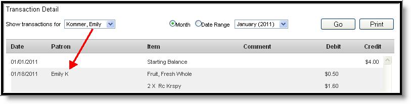 This column indicates the balance for each account, as of the current date.