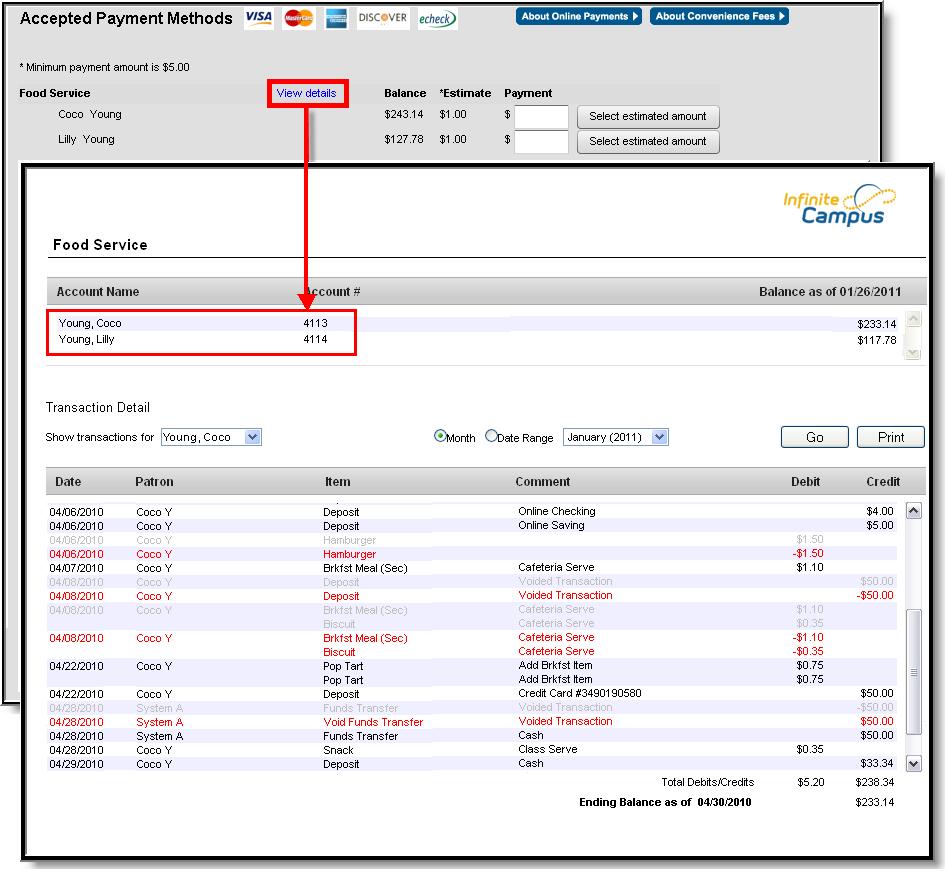 Analyzing Account Details The page Food Service (Portal Users) does not exist.