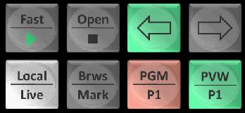 Marks 4. To navigate marks with controller arrow keys, open the MARK screen. a) From the touch screen select a mark. When it is cued, it is outlined with an orange border.