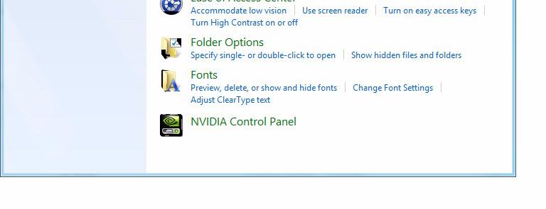Chapter 02 : Understanding the NVIDIA Control Panel Opening and Closing the New NVIDIA Control Panel You can open the NVIDIA Control Panel in several ways: Right click the Windows desktop, then click