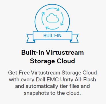 Built-in Virtustream Storage Cloud Dell EMC Unity All Flash 1