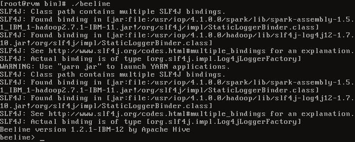 1.2 Accessing the Hive CLI In this section we will navigate to the Hive Beeline CLI and start an interactive CLI session. 2.