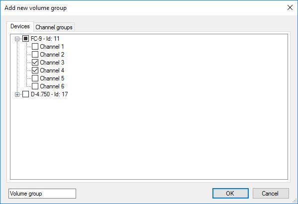 5. Confirm your choices and name by clicking OK. 6. The Volume Group will now be graphically displayed as a new control in the workspace. Mute Groups To create a Mute Group, proceed as follows: 1.