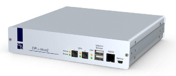 DP1.2-MUX - The KVM switch for native 4K UltraHD resolution over DisplayPort 1.2 The KVM switch DP1.2-MUX extends the signals DisplayPort 1.2 USB Keyboard / Mouse USB 2.0 transparent Audio The DP1.