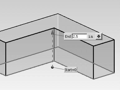 2-18 Parametric Modeling with UGS NX Step 5: Completing the Base Solid Feature Now that the 2D sketch is completed, we will proceed to the next step: create a 3D part from the 2D section.