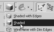 Wireframe with Dim Edges This display mode generates an image of the 3D object with all the back lines shown as lighter