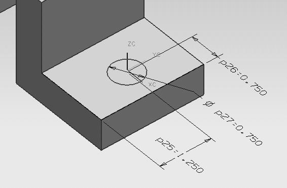 2-30 Parametric Modeling with UGS NX 8. On your own, create and modify the dimensions of the sketch as shown in the figure. (Hint: Use two locational dimensions and one size dimension.) 9.