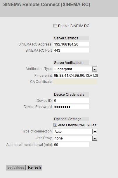 OpenVPN tunnel between SCALANCE S615 and SINEMA RC Server