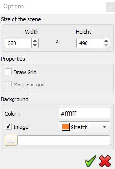 2D ZONE To have an instant visualisation of your actions, select the fixtures in the 2D Zone and click on type of drawing next to the zoom options until you get the following icon : Type
