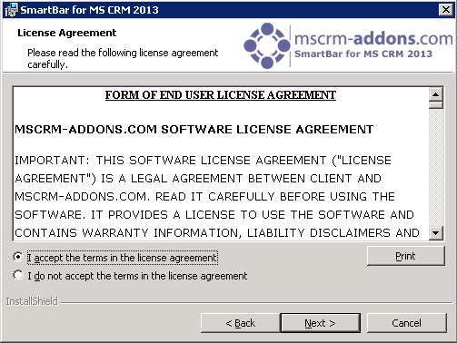 3.1.1 EULA Accept the terms in the license agreement and click