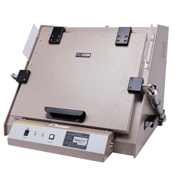TC-5972AP/CP Pneumatic Shield Box Features Reliable High RF Shielding Pneumatic control of lid