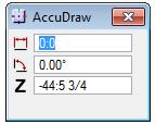AccuDraw automatically constrains data (entry) points to the drawing plane, regardless of the active view orientation, to make this possible.