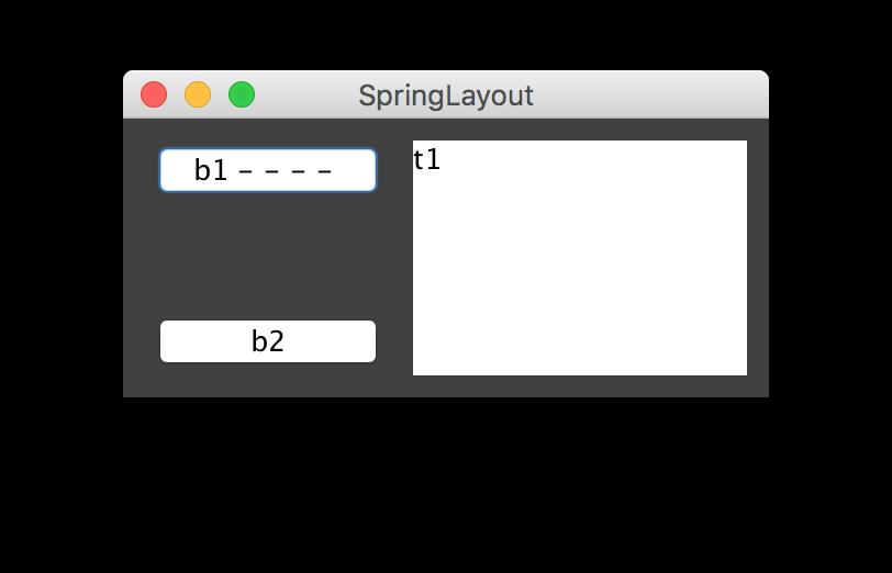 layout Spring stretches to fill space (or expand widget size) - Specifies variable