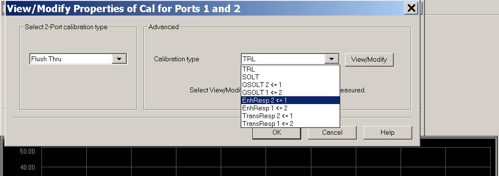 Next, use the Calibration Type pull-down menu to change the default TRL setting to