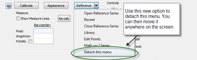 You can now detach the pop-up Reference menu, as shown below.