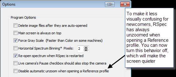 You can now disable automatic un-zooming when opening a reference profile: